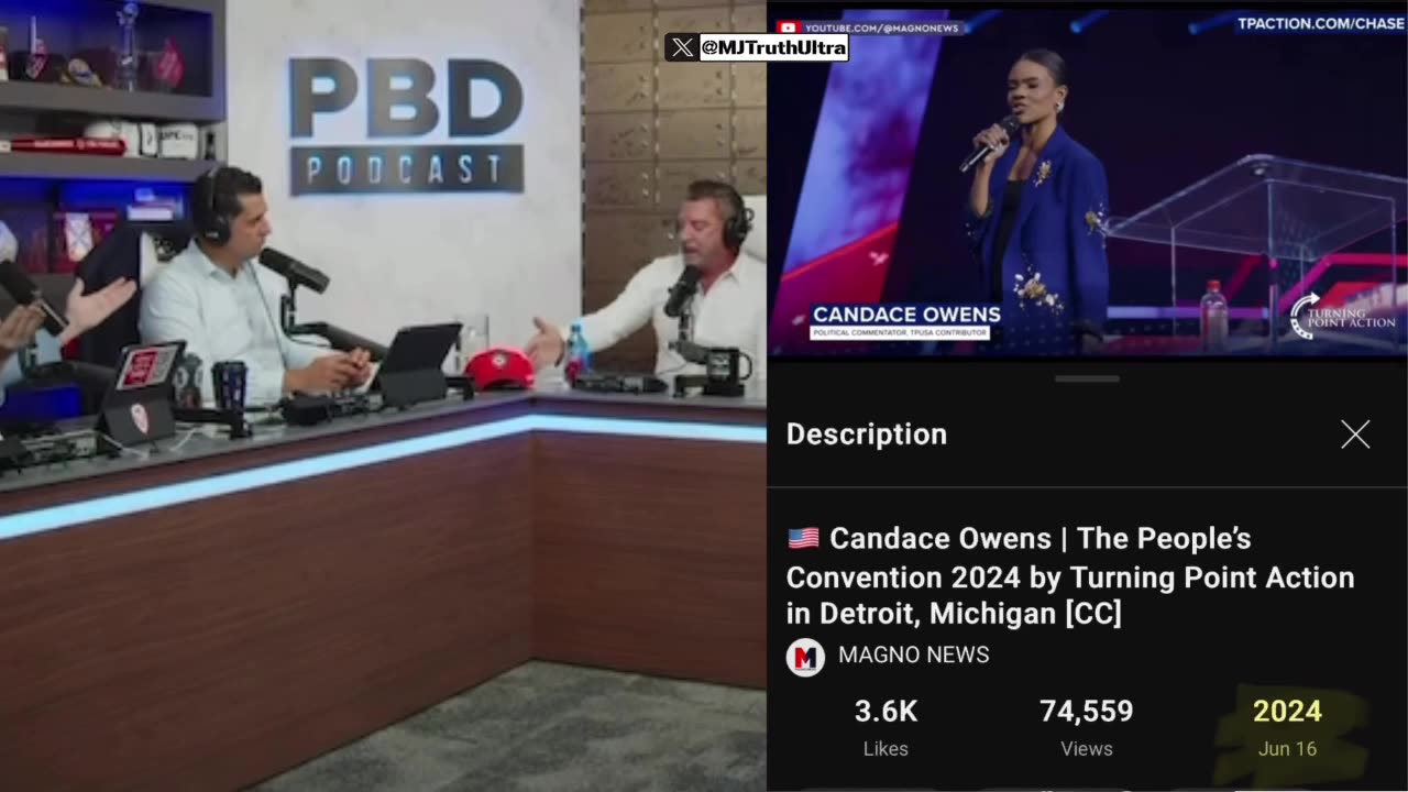 Eric Bolling and PBD Podcast team up against Candace - Lied?