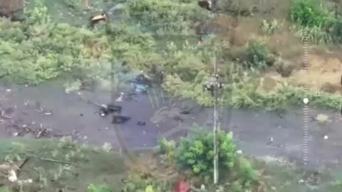 Ukrainian Soldiers Clearing Battlefield After Intense Battle