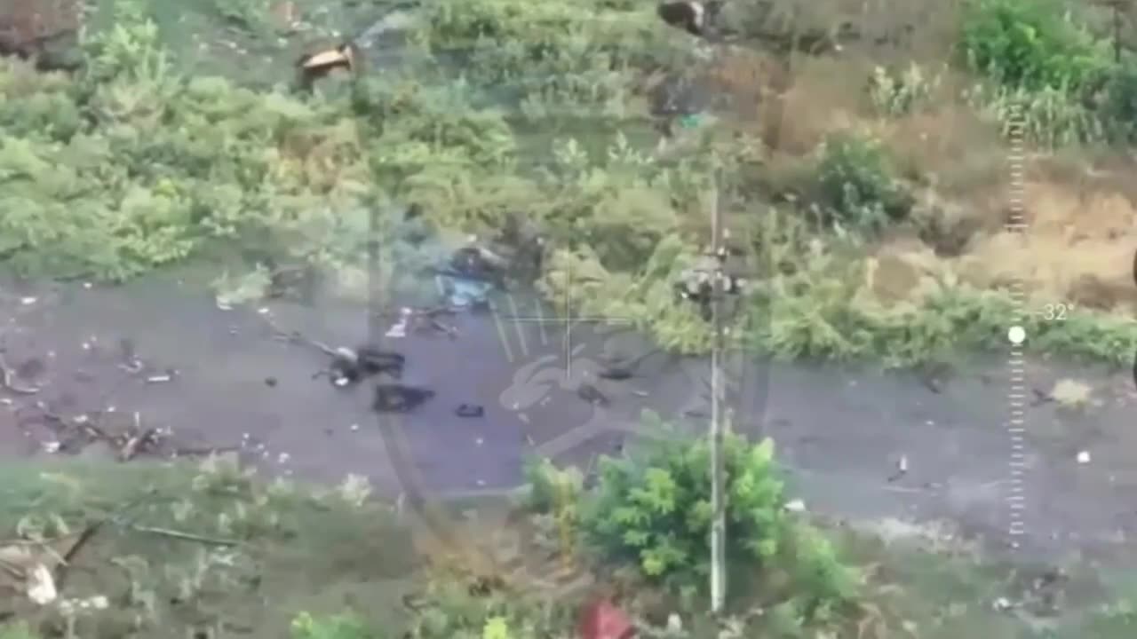 Ukrainian Soldiers Clearing Battlefield After Intense Battle