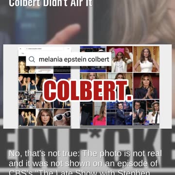 Fact Check: Photo Of Melania Trump Kissing Jeffrey Epstein Is Fake -- Colbert Didn't Air It