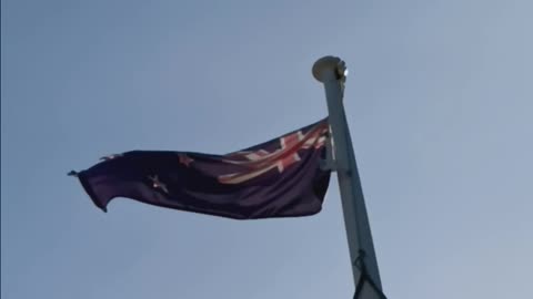 NZ NEWZEALAND FLAG FROM BELOW