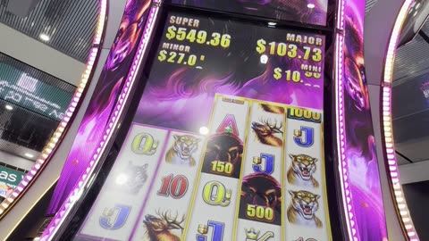 Playing slots at the Las Vegas airport