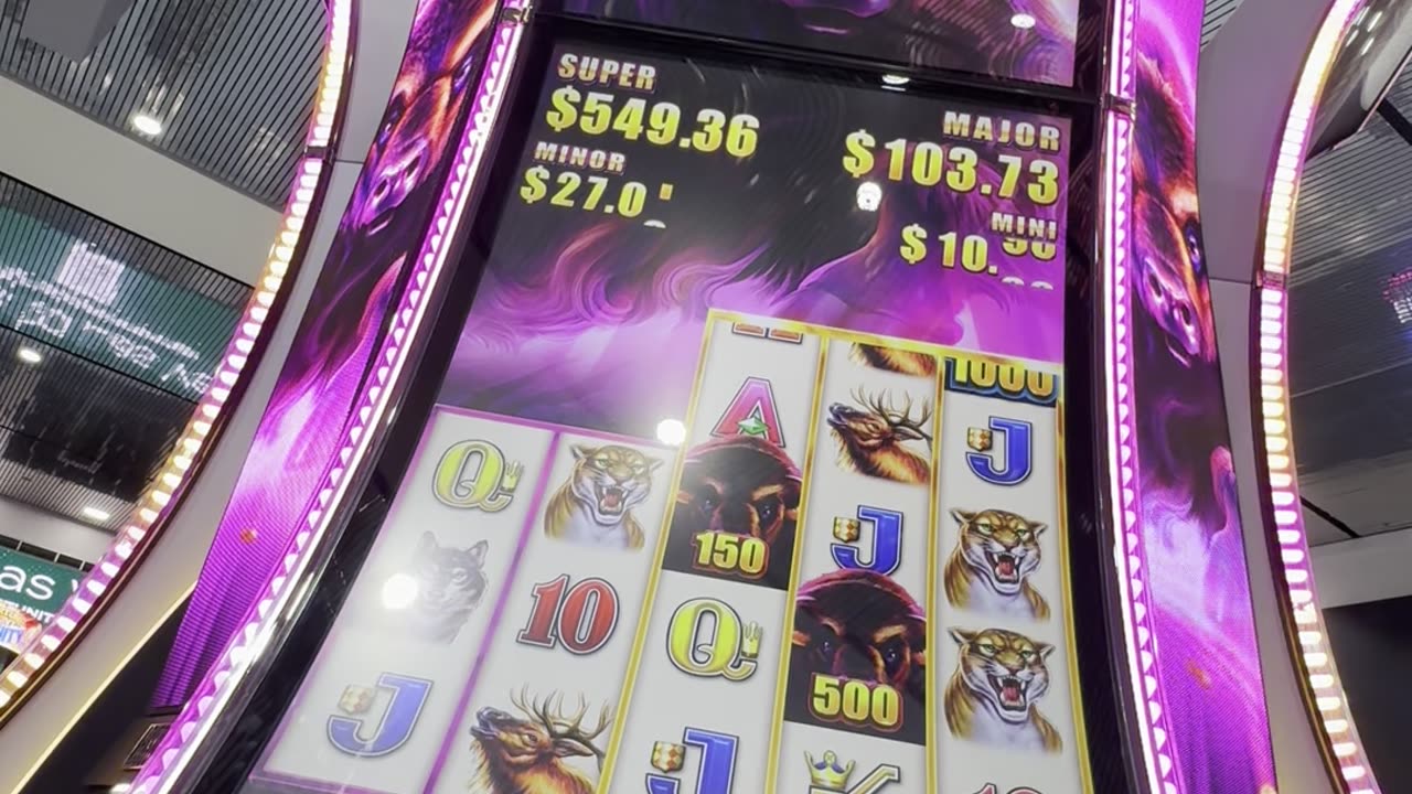 Playing slots at the Las Vegas airport