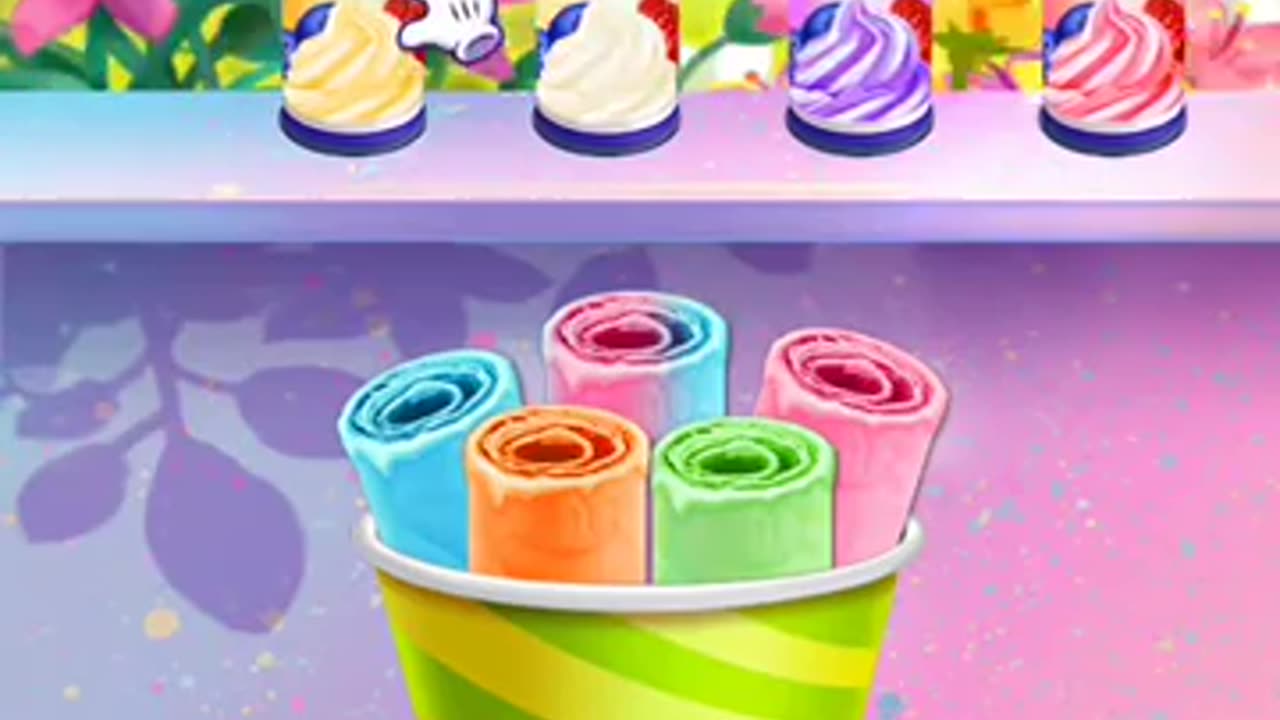 🌈🦄 Rainbow Ice Cream Rolls Recipe | Unicorn Cooking
