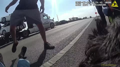 El Paso police bodycam shows a struggle quickly intensifying, ending in the death of a man on I-10