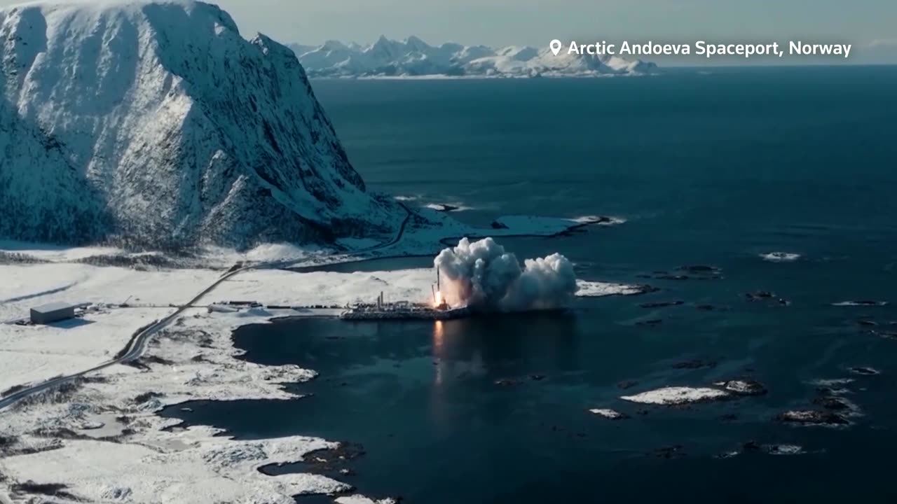 German space rocket explodes seconds after takeoff from Norway