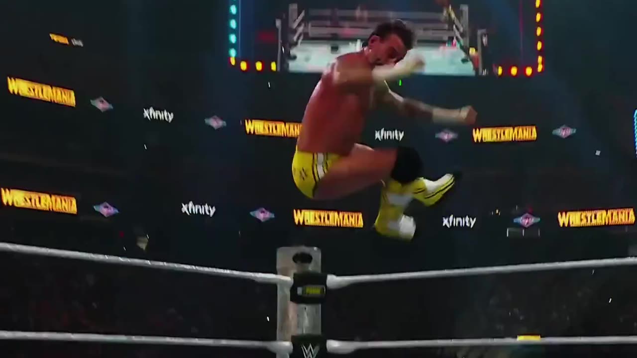 CM Punk vs Seth Rollins vs Roman Reigns WrestleMania Highlights