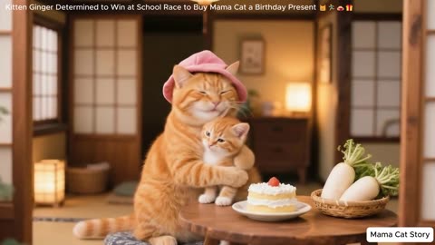 Kitten Ginger Can't Afford to Go to Water Park, Mama Cat Builds a Swimming Pool at Home