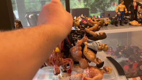 Action figure wrestling blackout night, three draft lottery picks