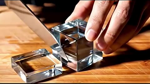 Ice Cube cutting. ASMR