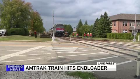 Train service resumes in Lake Forest after collision with construction equipment