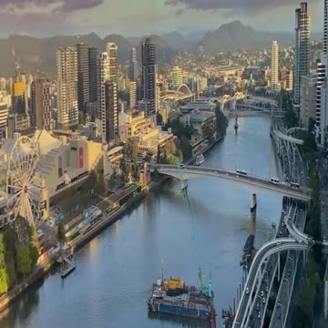 Aerial view of Brisbane, Queensland, Australia