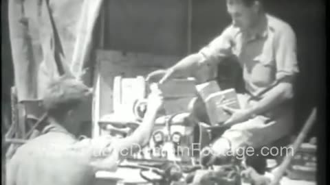 Tuning up the British tanks 1942 WWII archival footage
