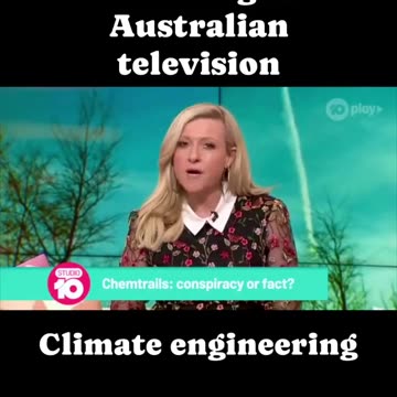 Chemtrails acknowledged on Australian TV.