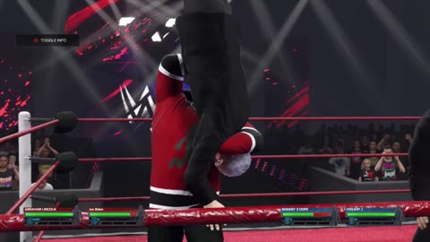 ICP VS TEAM LIBERTY tag team tables match (AOT2 RED wwe2k24)