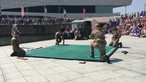 Royal Marines unarmed combat demo Liverpool