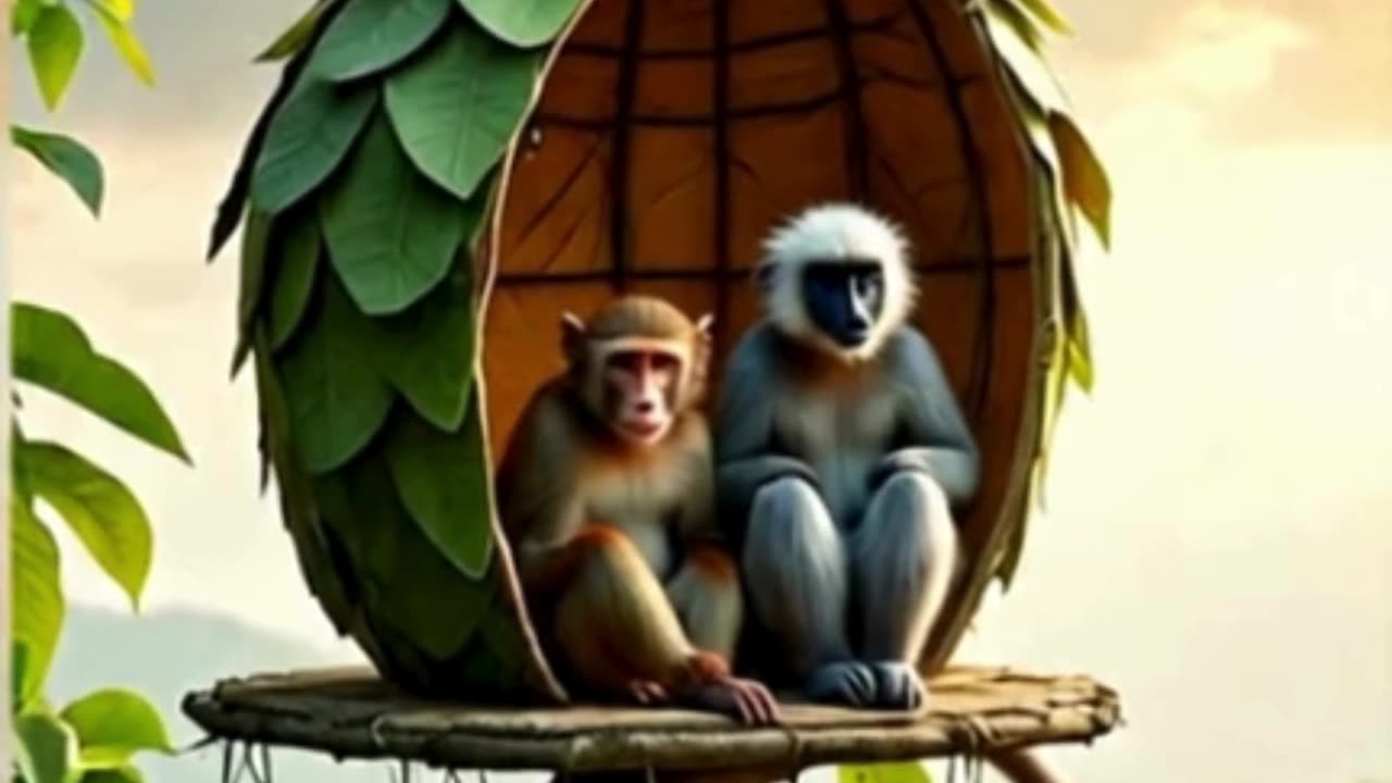 बंदर और लंगूर की कहानी #trending #story #tranding #storytime #viralshort #viral #monkey