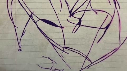 🎭 Abstract Jester #39 – A simple Abstract Jester Drawing by Jester Mayhone