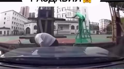 he didn't let him pass and he just crushed him