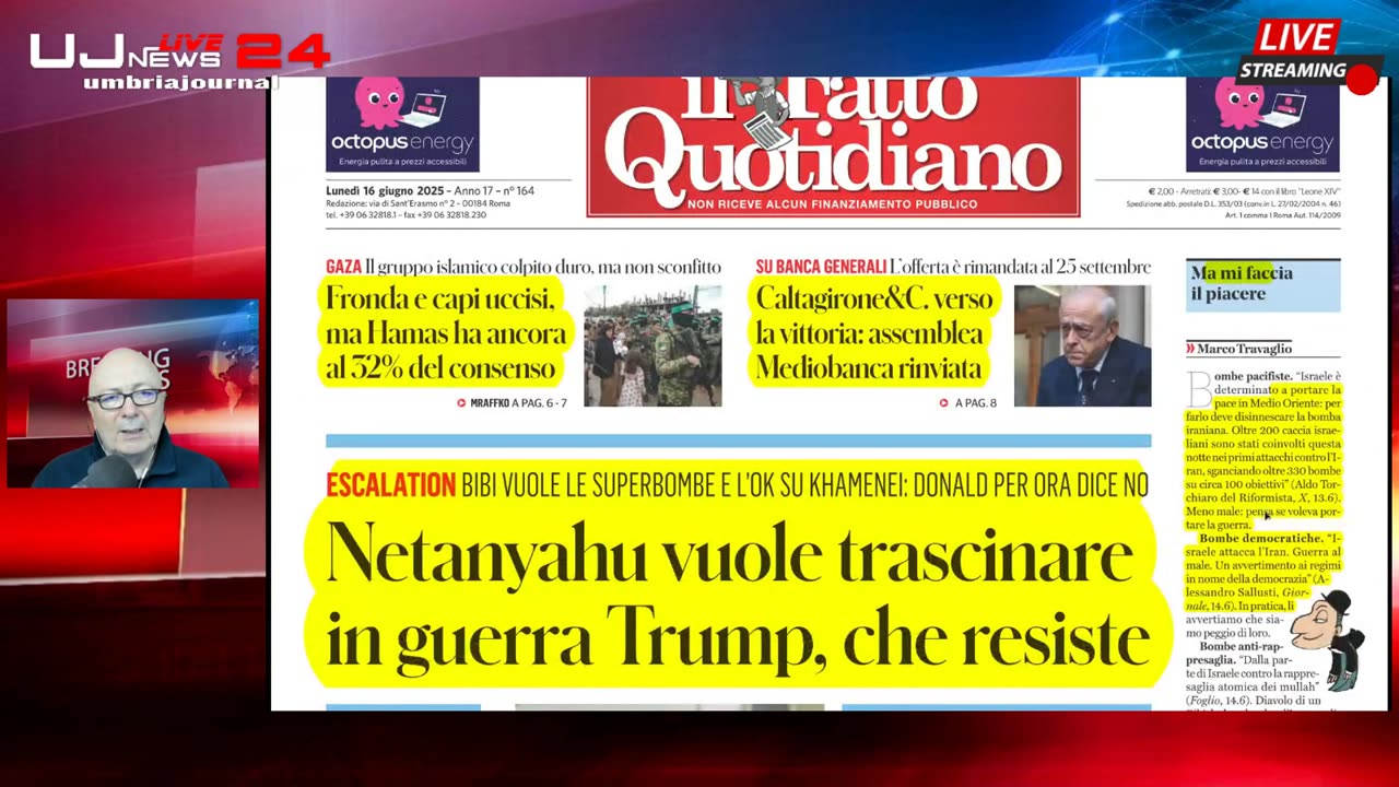 Rassegna stampa del 16 giugno 2025