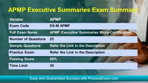 Must-Know Study Tips for APMP Executive Summaries (ES-M APMP) Exam