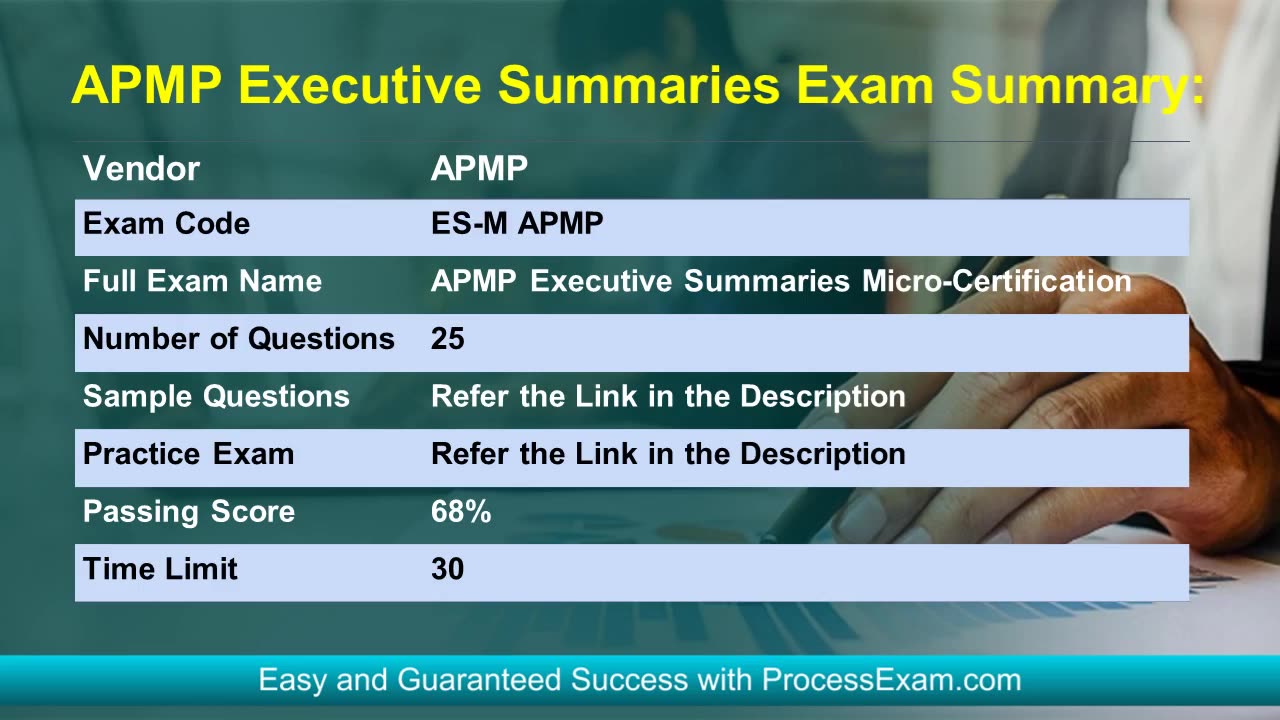 Must-Know Study Tips for APMP Executive Summaries (ES-M APMP) Exam