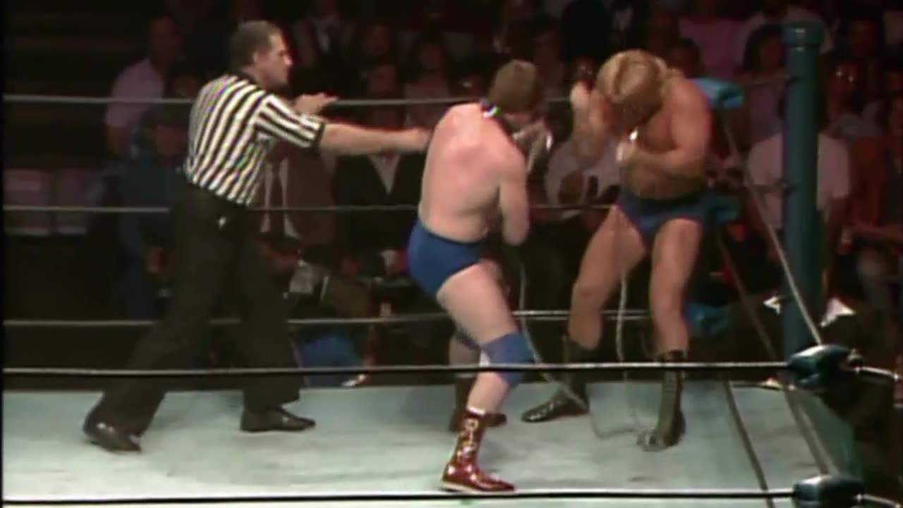 Roddy Piper vs greg the hammer valentine wrestling match