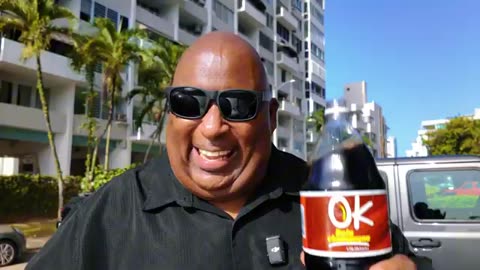 Chugging Puerto Rico's OK Kola Champagne in San Juan