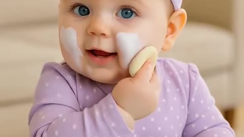 💄 Baby Doing Makeup?! | Funny AI Video 😂