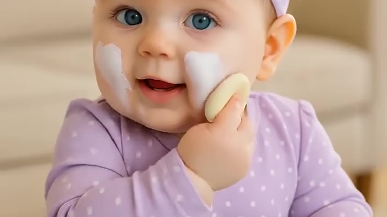 💄 Baby Doing Makeup?! | Funny AI Video 😂