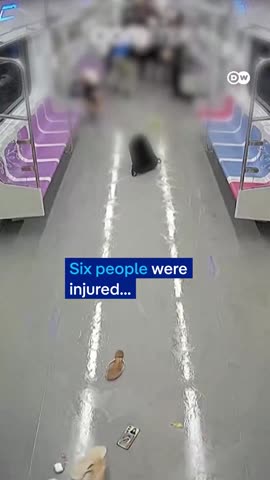 Man pours gasoline all over subway floor in Seoul and ignites it