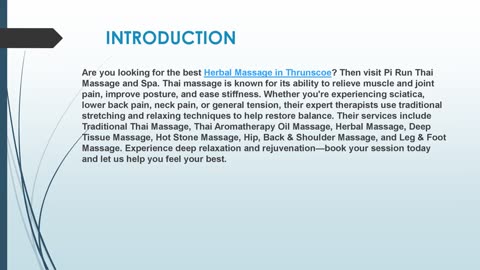 Looking for the best Herbal Massage in Thrunscoe