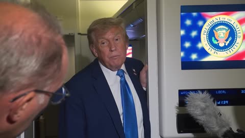 President Trump Gaggles with the Press on Air Force One, June 17, 2025