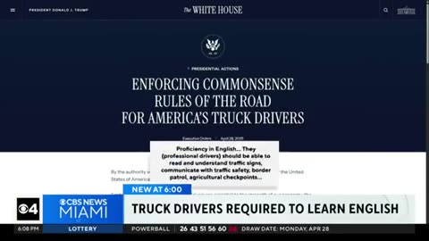 Trump Administration signs LAW that requires Truck Drivers to Learn English - 😂😂Hilarious