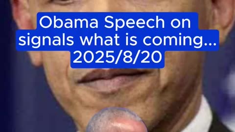 Obama Speech Signals Something Is Coming