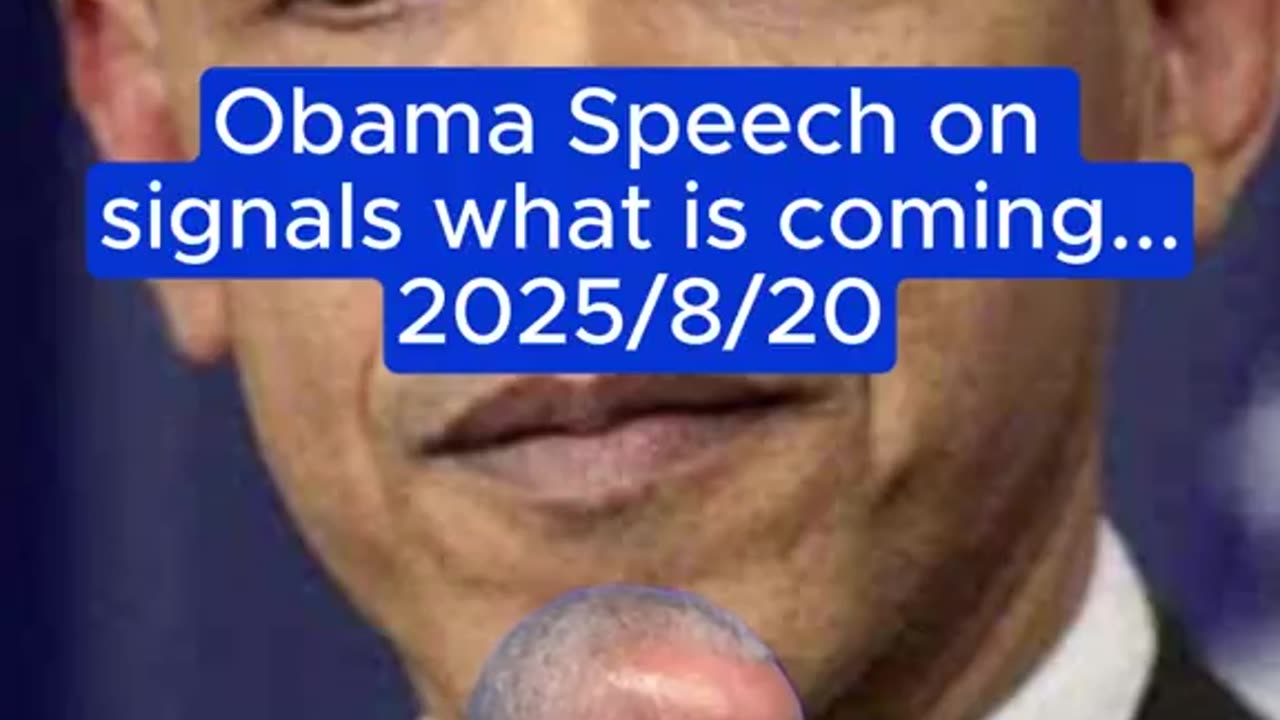 Obama Speech Signals Something Is Coming