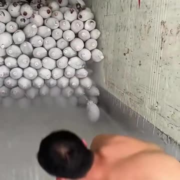 Unloading frozen fish