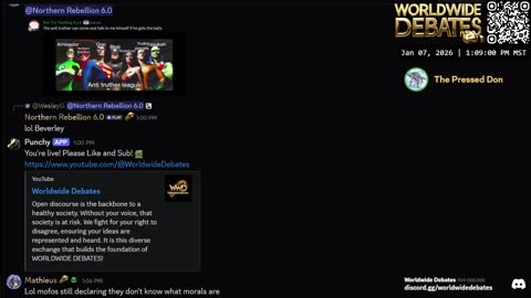 0272 WIDESTREAM - Worldwide Debates - YouTube/Twitch/Rumble