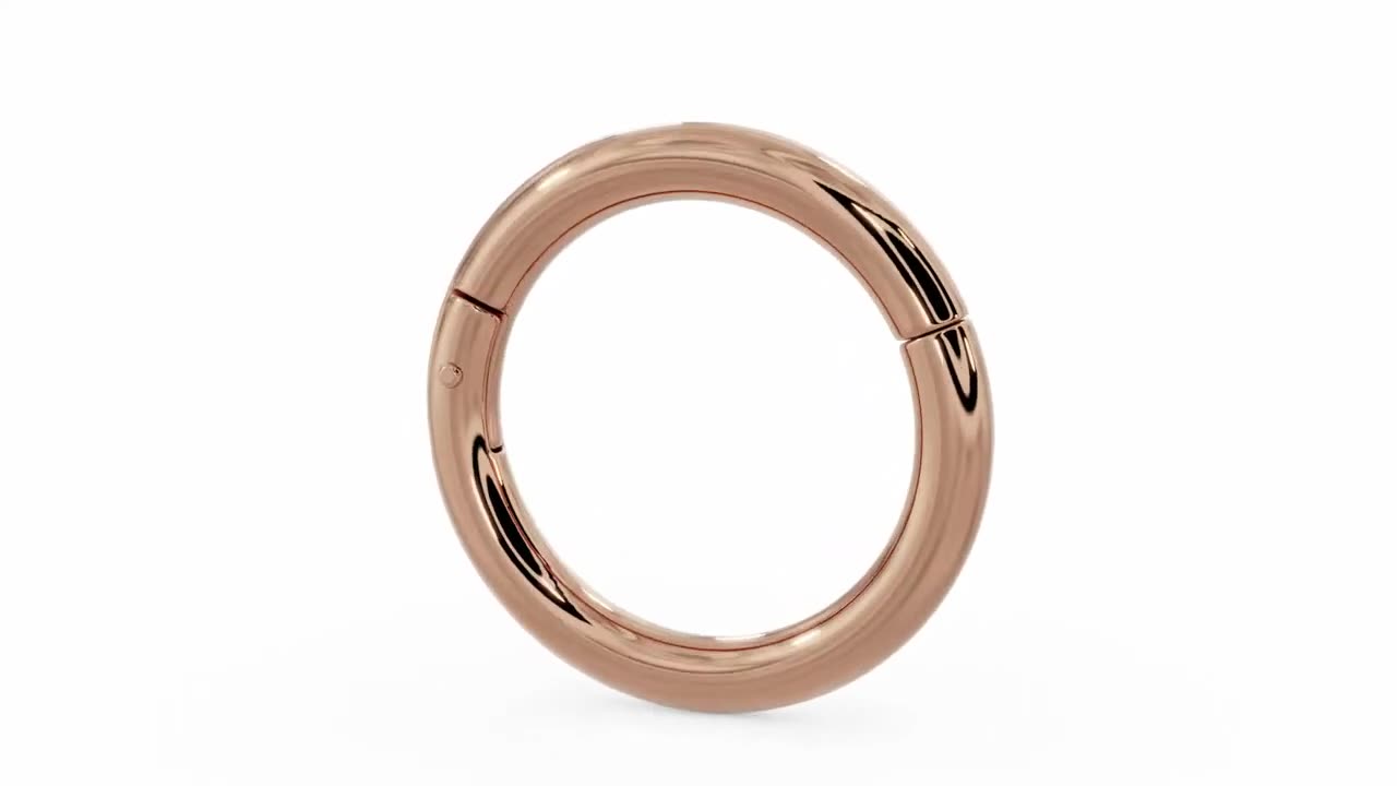 Plain Hoop Clicker Ring in 14k Gold & Platinum – Perfect for Body Piercings | FreshTrends