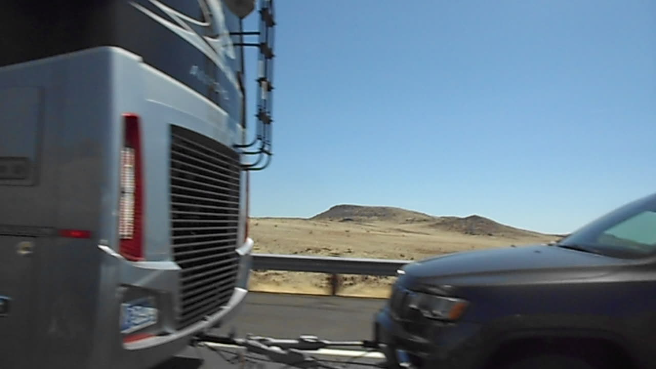 (696) 2023 Tiffin Allegro Red Class A Pusher 8.9L Cummins (L9) on the freeway 3/21/2025