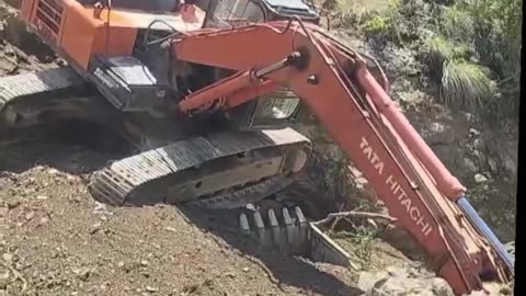 JCB Fixing Hill Suddenly Tumbles Down! 😱🚜