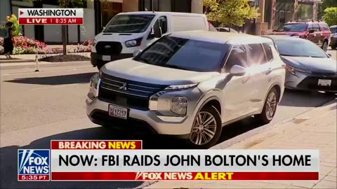 FBI agents are now at JOHN BOLTON'S OFFICE in Washington DC after the raid on his home in Bethesda.