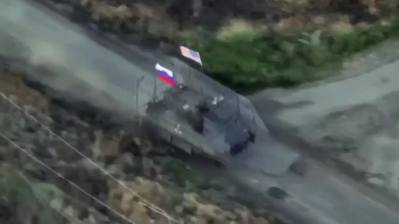 Russians storming something with a US flag…
