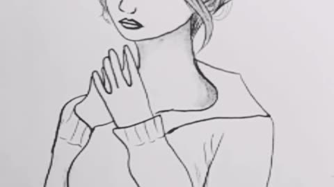 رسم فتاة بطريقة بسيطة