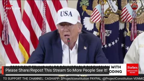 LIVE: Trump Visits Texas Flood Victims and Surveys Damage