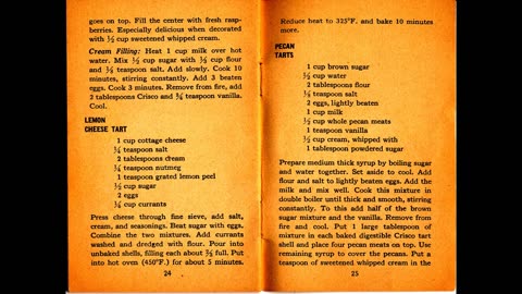 1934 24 Pies Men Like Cookbook No Sound, Historical Reference