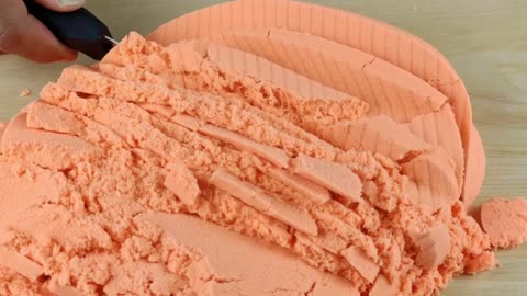 Slow Cutting Kinetic Sand ASMR Relaxing, Stress-Relieving Sensations