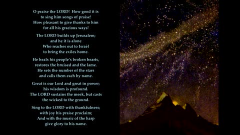 Psalm 147: 1-7 of 20. Tune: Huddersfield