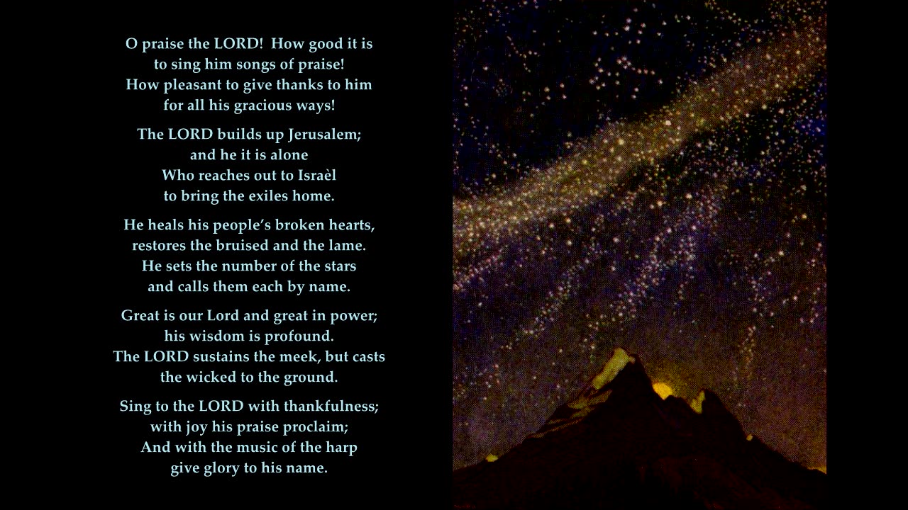 Psalm 147: 1-7 of 20. Tune: Huddersfield