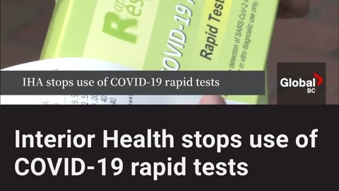 Interior Health stops use of COVID-19 rapid tests